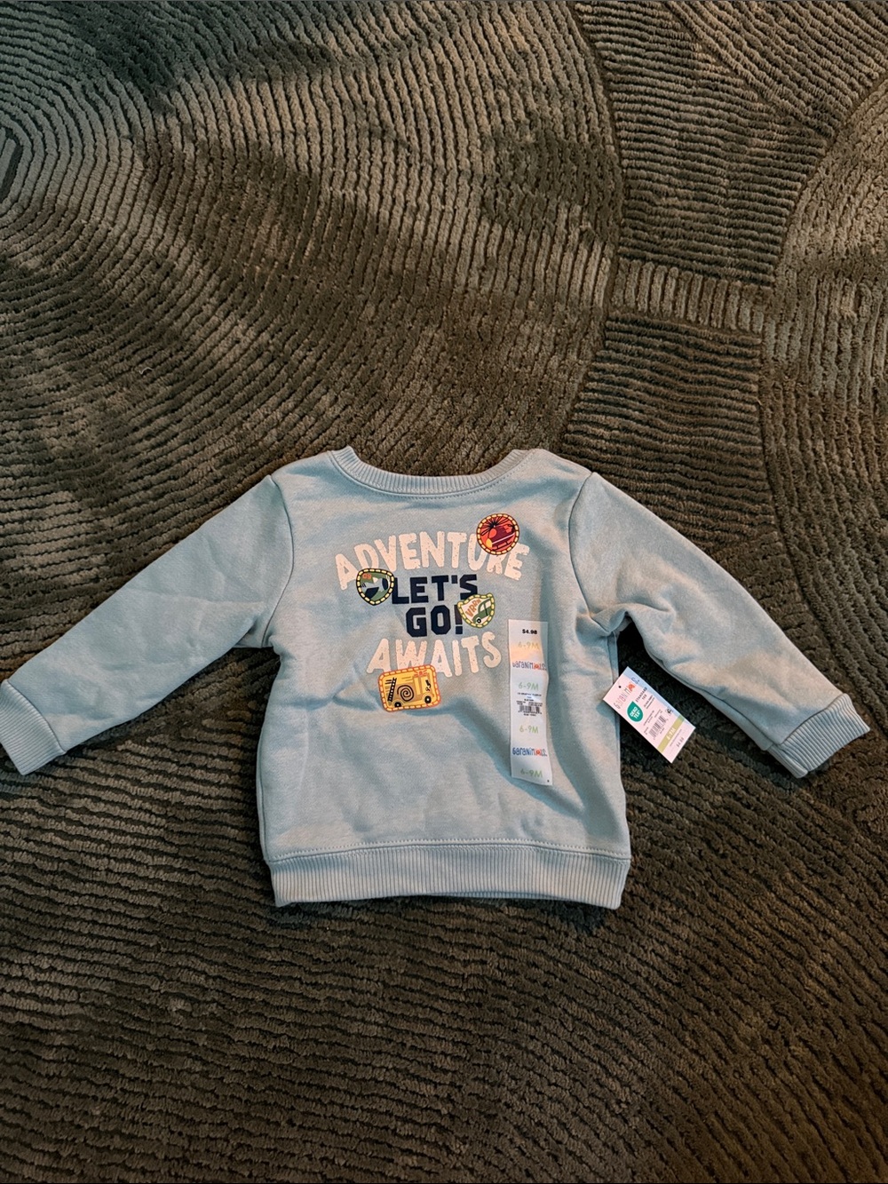 Garanimals Light Blue 'Adventure Let's Go Awaits' Kids Sweatshirt